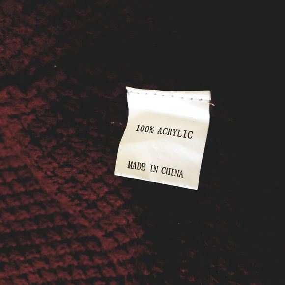 Oversized Deep Burgundy Cardigan - Picture 6 of 11